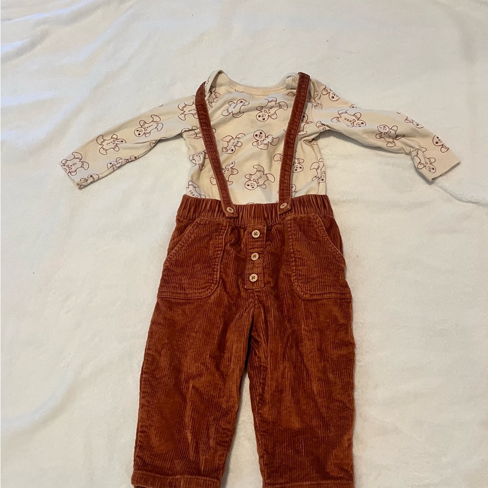 Cat & Jack Gingerbread Corduroy Baby Overalls